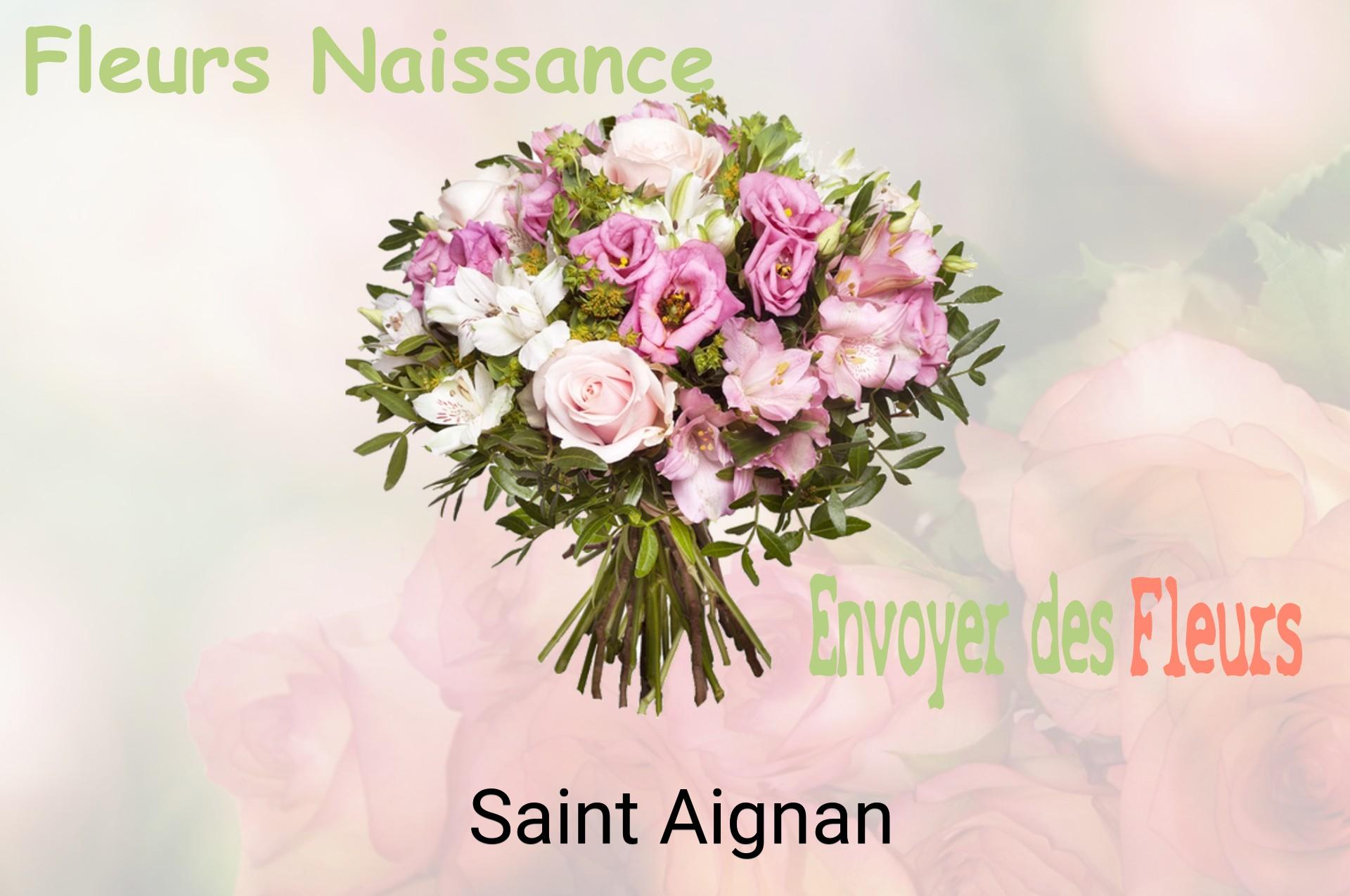 Bouquet de fleurs de naissance livré à Saint-Aignan