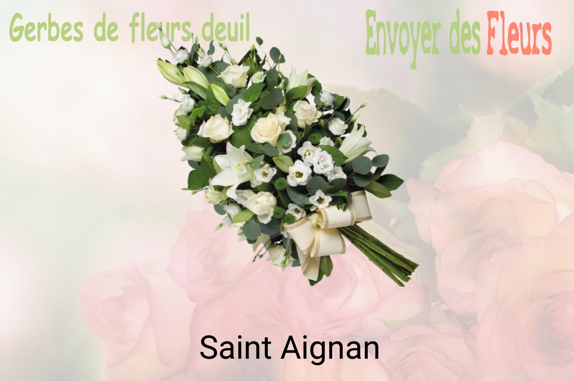 Gerbe de fleurs de deuil livrée à Saint-Aignan